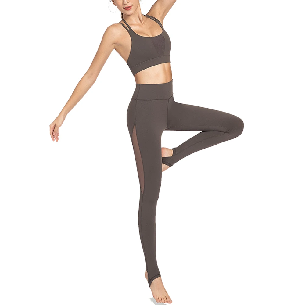  Популярная женская спортивная одежда женский спортивный комплект удобные леггинсы + бюстгальтер с индивидуальным дизайном