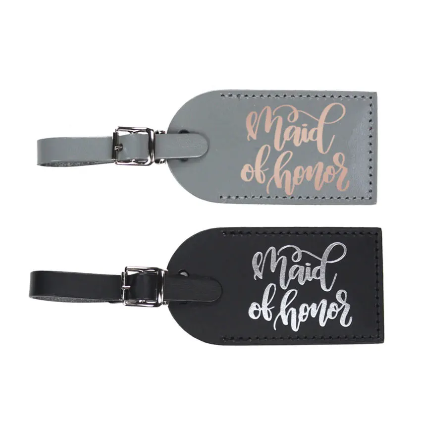 personalized faux leather wedding favors gifts guest luggage tag