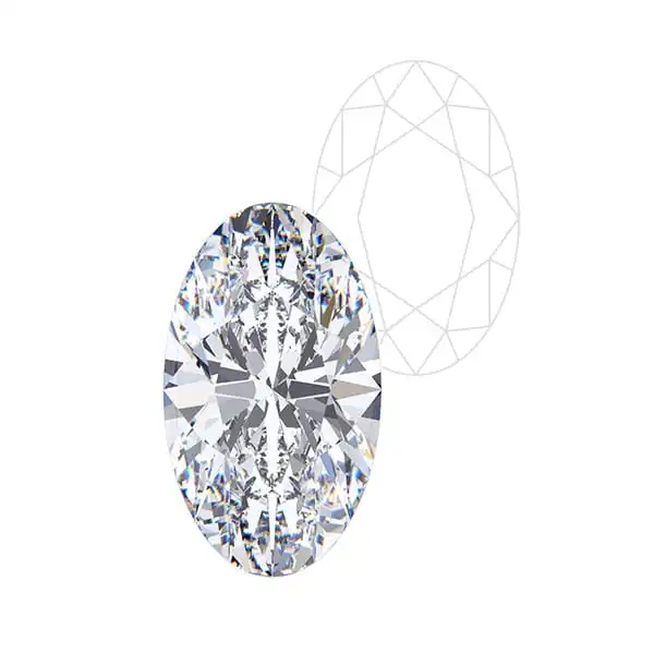 3 карат Бриллиант овальной формы с блестящей огранкой VVS VS ясность IGI сертифицированная оптовая цена CVD Lab Выращенный бриллиант цена.