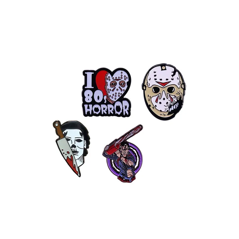 Halloween gifts custom made movie hard enamel horror lapel pin