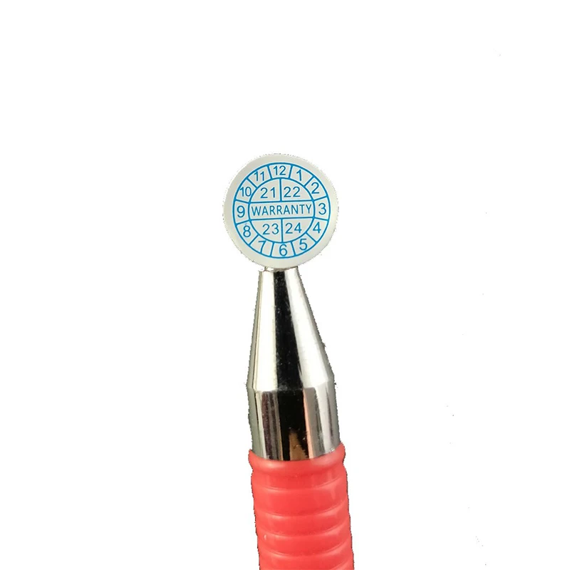 Destructive Vinyl Label Round Warranty Expired Date Egg Shell Stickers