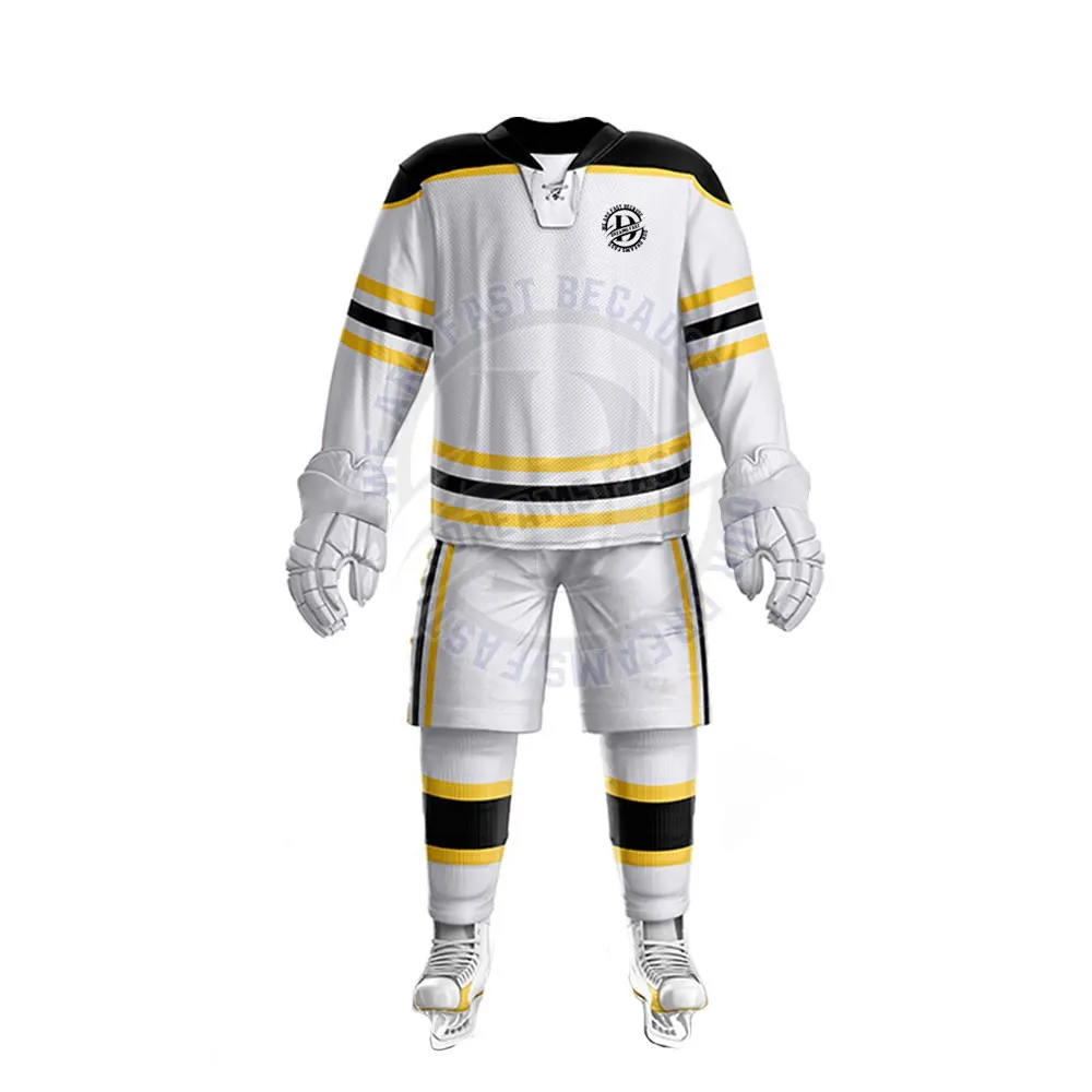 Удобная дышащая дешевая цена лидер продаж комплекты униформы для хоккея с принтом логотипа на заказ