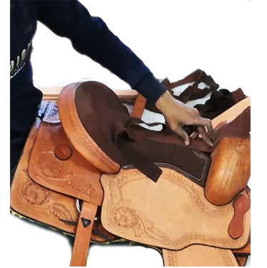 Western Saddle Horse Riding Products High Quality Leather Barrel Trail Saddles by Equestrian manufacturer