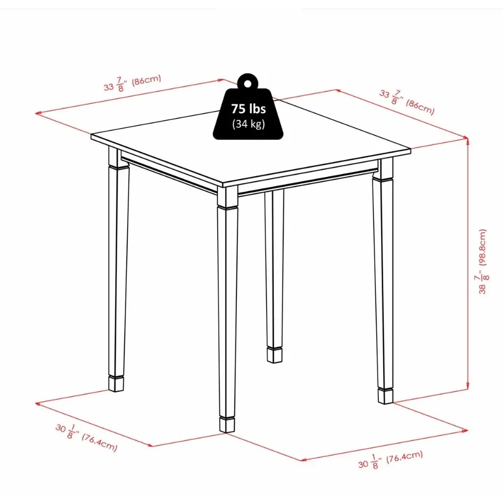 Высокий стол Kingsgate высокий обеденный из массива резины и дерева вмещает до 4 человек отлично подходит для барных стульев любого стиля