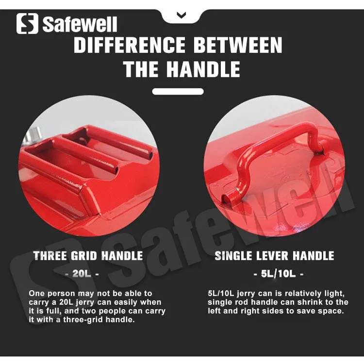 SWJC-30 Horizontal Metal 5 Liter Mini Bar For Oil Packing With Tap Motorcycle Flat petrol Jerry Can