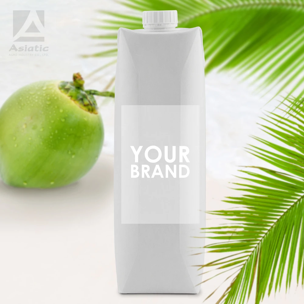 Thailand Manufacturer High Quality Delicious Coconut Water 100% 1000ml Prisma Brik