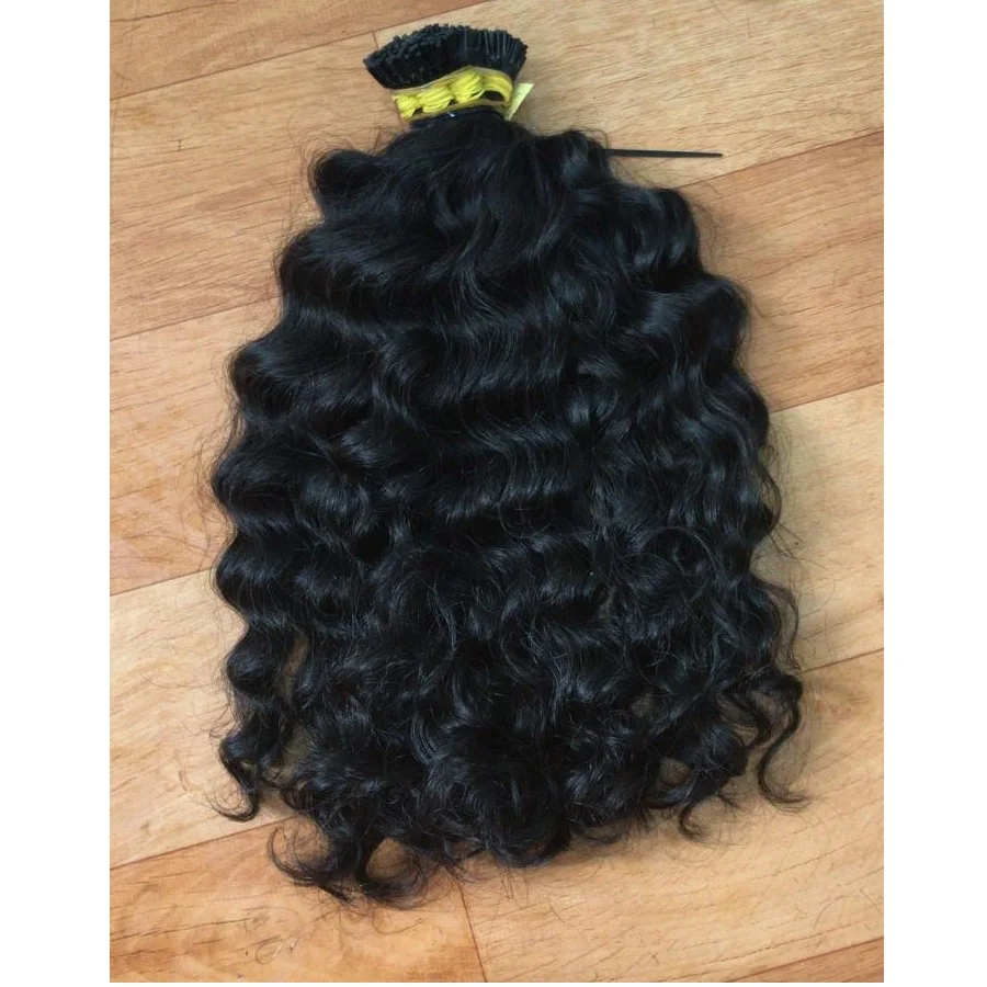  Может отбеливать и красить камбоджийские натуральные волосы 100% необработанные I-образные для наращивания оптом