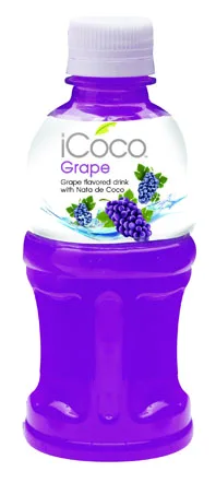 25% Fruit Juice With The Best Selling High Quality Nata De Coco Grape Flavor iCoco Brand Export From Thailand