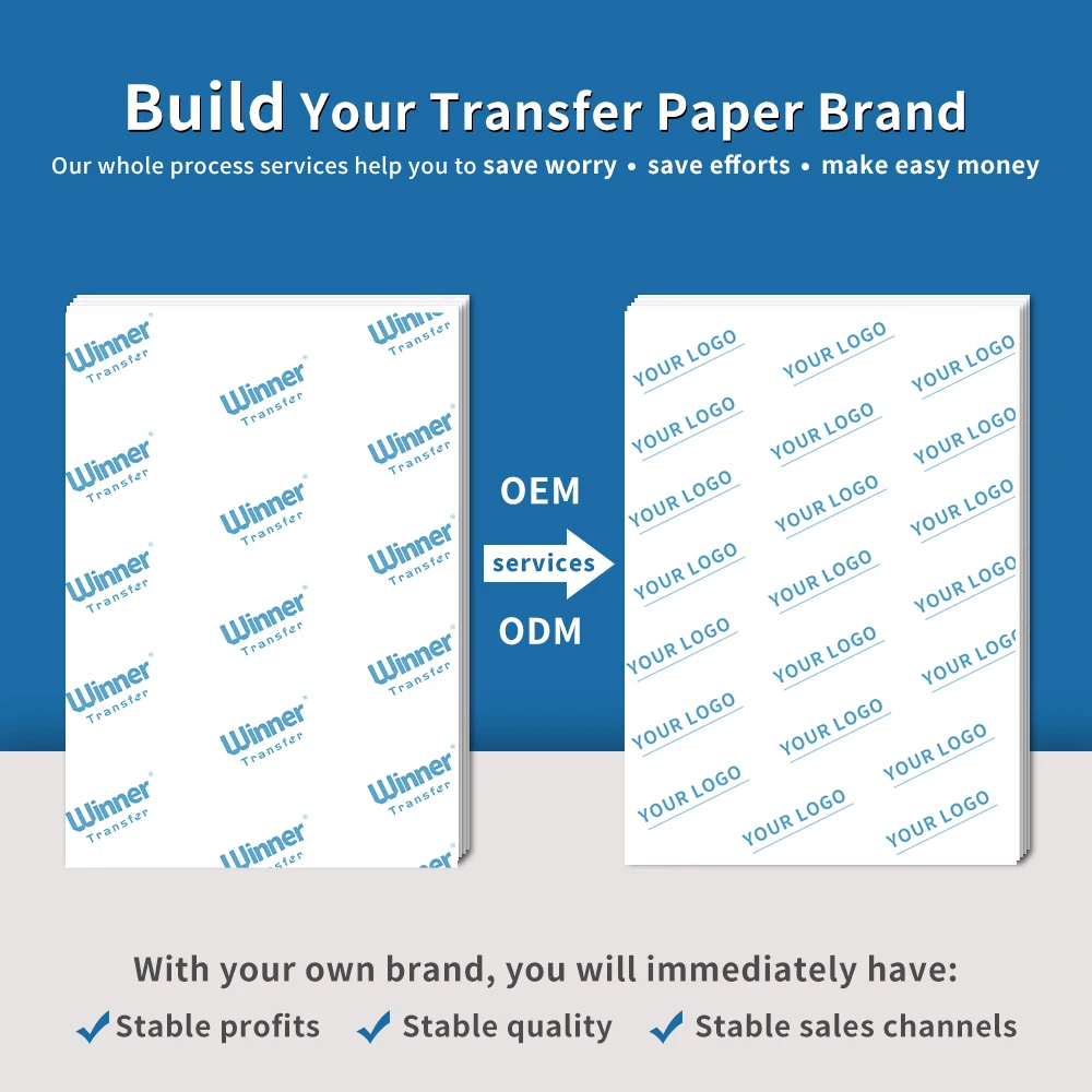 Ready to ship Pack of 100 Sheets Winner transfer blue glow in dark tattoo transfer paper for laser and inkjet printing, skin