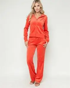 Velour Shiny Sexy Suit Fitness Ladies Women Sport Wear Tracksuit Set