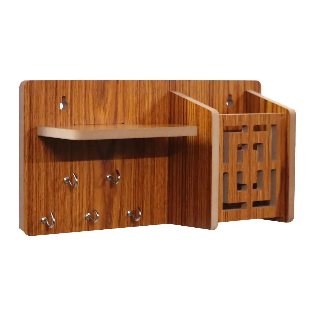 Дизайнерский держатель для ключей, полка из натурального дерева, настенная плавающая полка, настенное украшение для дома, деревянные плавающие полки