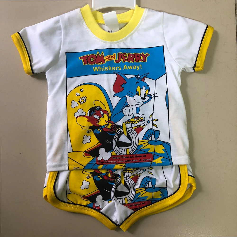 Factory price farm embroidery cotton shirt pants set Children clothes made in Vietnam