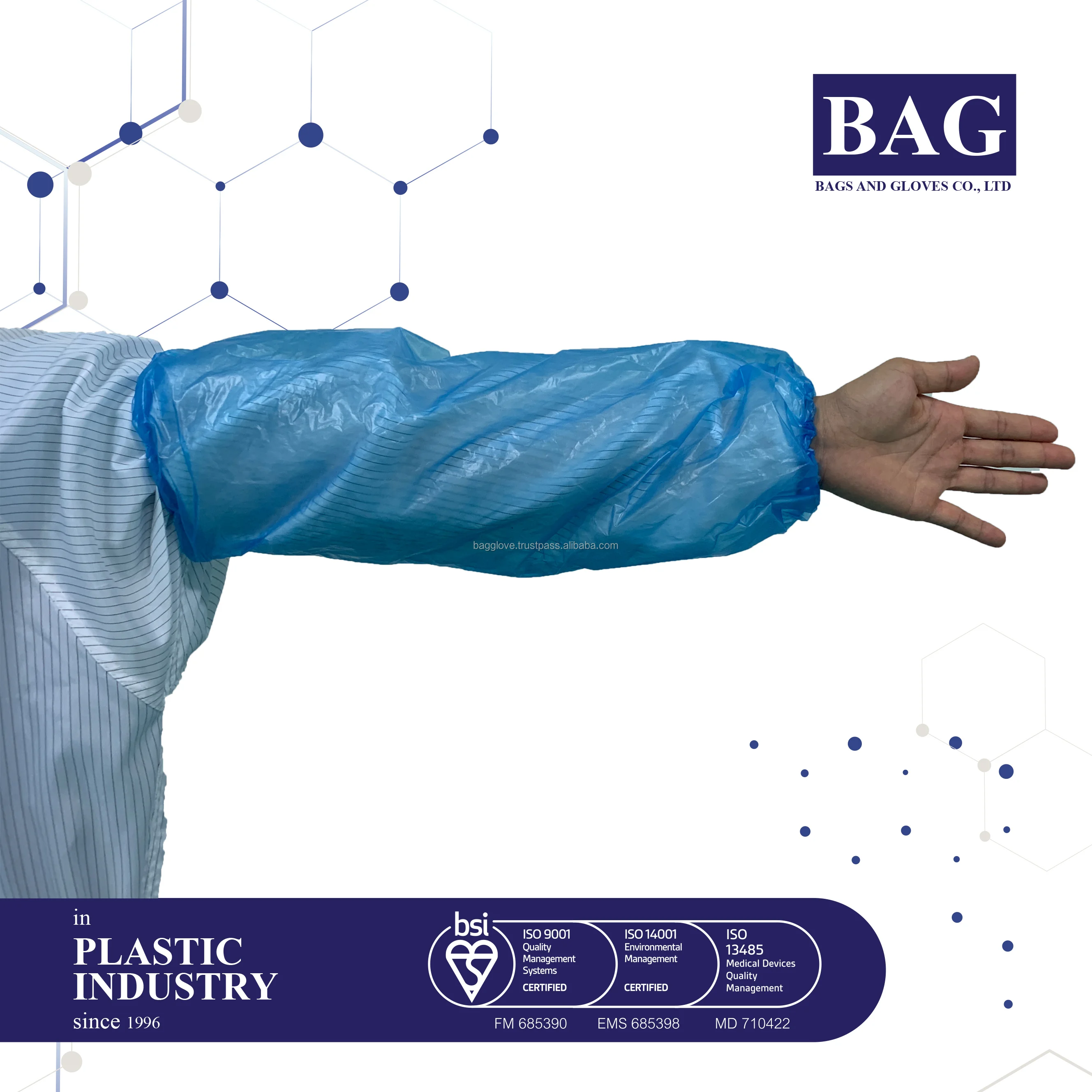 
Disposable HDPE plastic water proof arm sleeve cover 