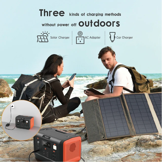  OEM Mini 300w generator portable power station 220v AC output lithium charging solar staion for camping