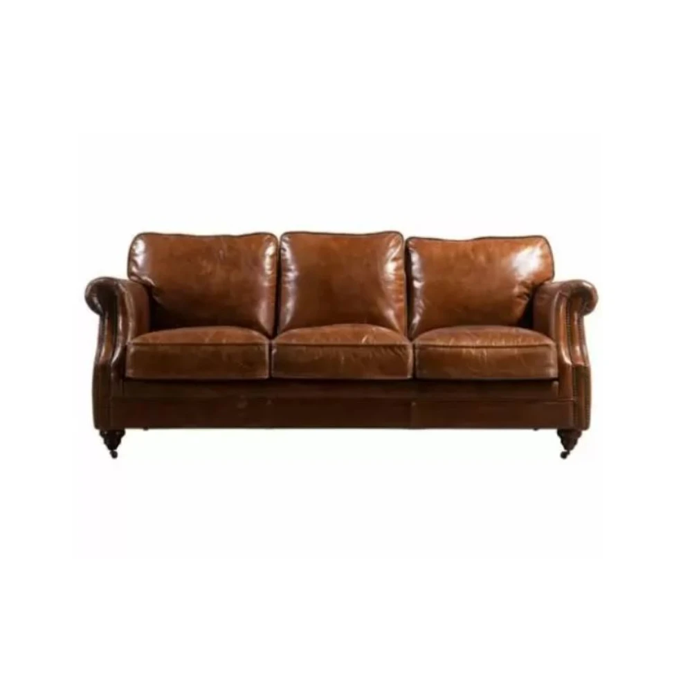 Nordic modern living room sofas manufacturers High Quality 3 Seater Leather Sofa With Wheels sofa set Furniture For Home Decor