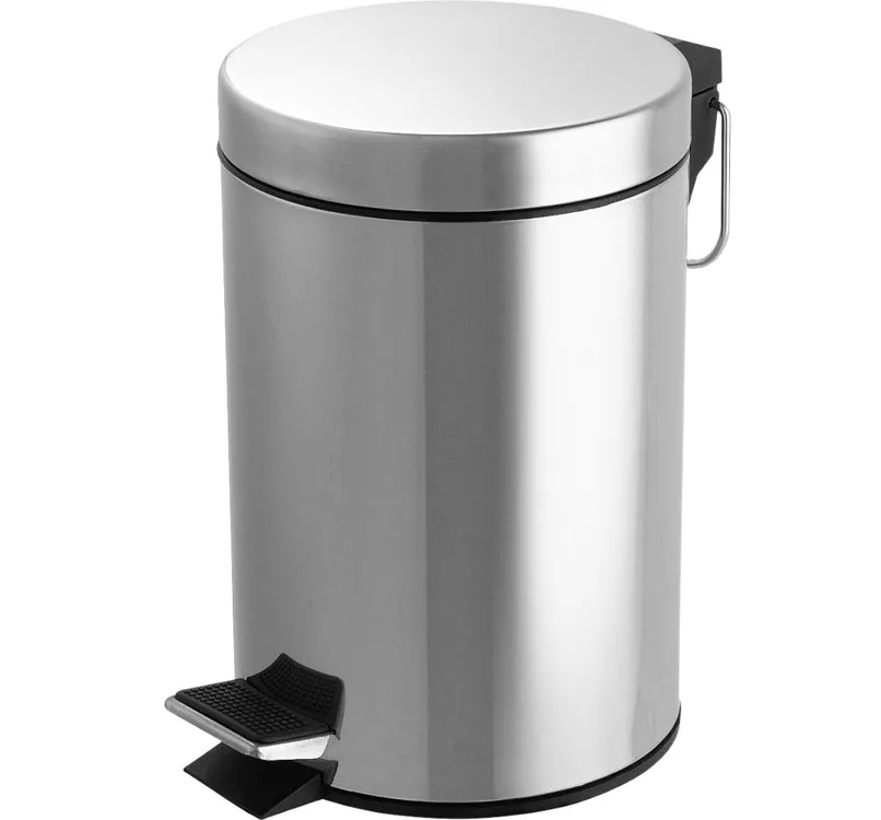 Special Design Excellene Stainless Steel Silvery Powder Coating Home Bathroom 3L Waste Pedal Bin
