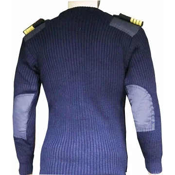 Navy Blue Olive Green Pullover Winter Security Guard Uniform Sweater from India
