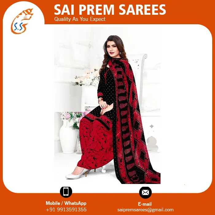 Latest Collection Designer Kurti With Printed Patiala Salwar And Chiffon Dupatta For Sale At Bulk Exporter