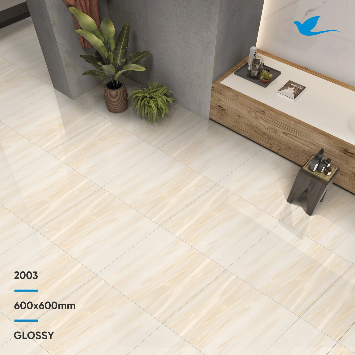 10mm Exquisite Granite and Marble Look Wall Tiles Floor Porcelain  Polished Tiles Non Slip Outdoor Floor Tiles