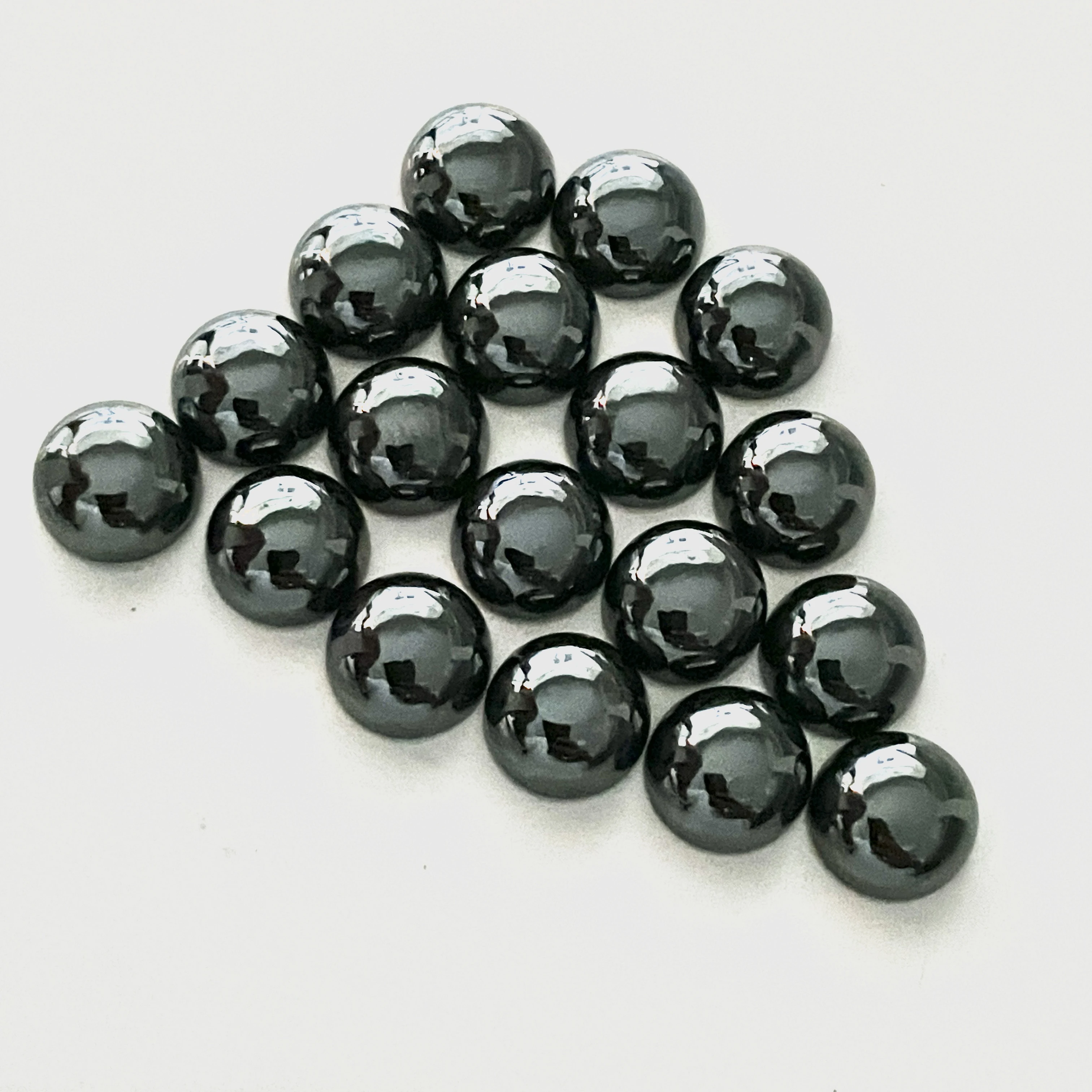 Grey Natural Gemstone Cabochon Cut 100% Natural Color Gun Metal Gemstone Black Round Colour Play or Fire Hematite Mulltiple Top