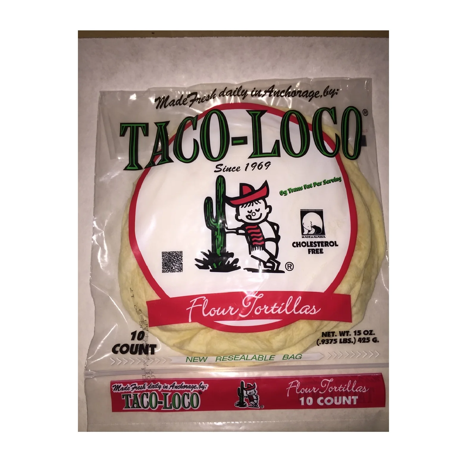 Taco Loco, средний 8 дюймов, мука, Tortillas 15 унций, номер модели 7820311122