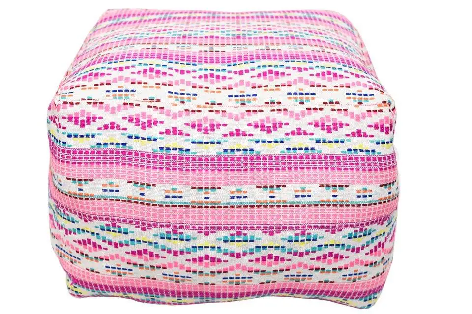 2021 new design top quality super luxurious jacquard Moroccan style bohemian pouf by Indian manufacturer at wholesale price