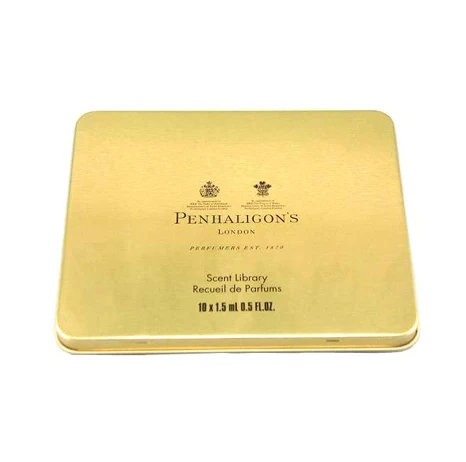 rectangle cosmetic aluminium metal tin can box for perfume