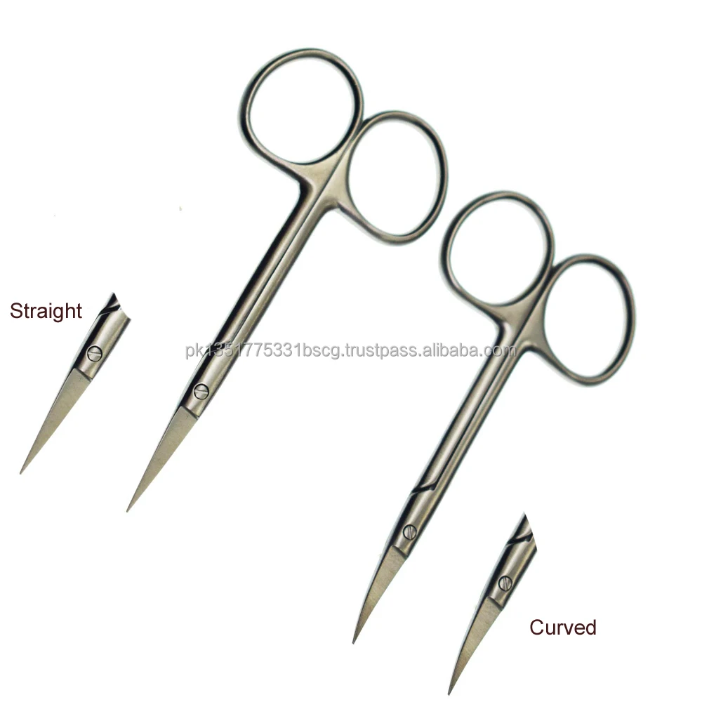 Ceramic Handled Nail Scissors with Stainless Steel Blade Manicure Tool Custom Logo Cuticle Scissor Sharp Straight Curved Blades