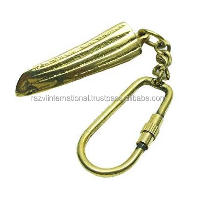 Gold hand shape designer key ring