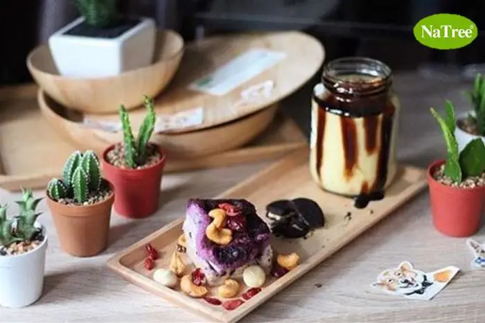  Natree Teak Wood table top Spoon & Fork
