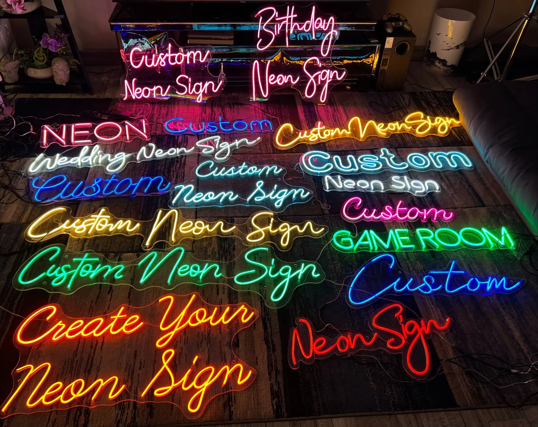 Custom LED Neon Flex Signs For Wedding Birthday Bridal Shower Gaming Decor RGB Sign Board ns-atmosphere Oh Baby Neon Sign