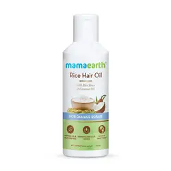 Mama earth Rice Hair Oil with Rice Bran & Coconut Oil For Damaged Dry and Frizzy Hair 150ml