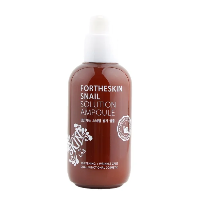 SNAIL SOLUTION FACE AMPOULE for Korean Skincare Cosmetics OEM ODM  Customizing Ingredients bottle and packaging box