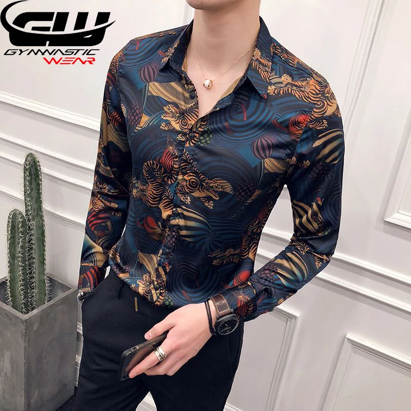 Newest design hot sale printed & solid  slim fit long sleeve corduroy customized casual shirt for men BY GYMNASTIC WEAR