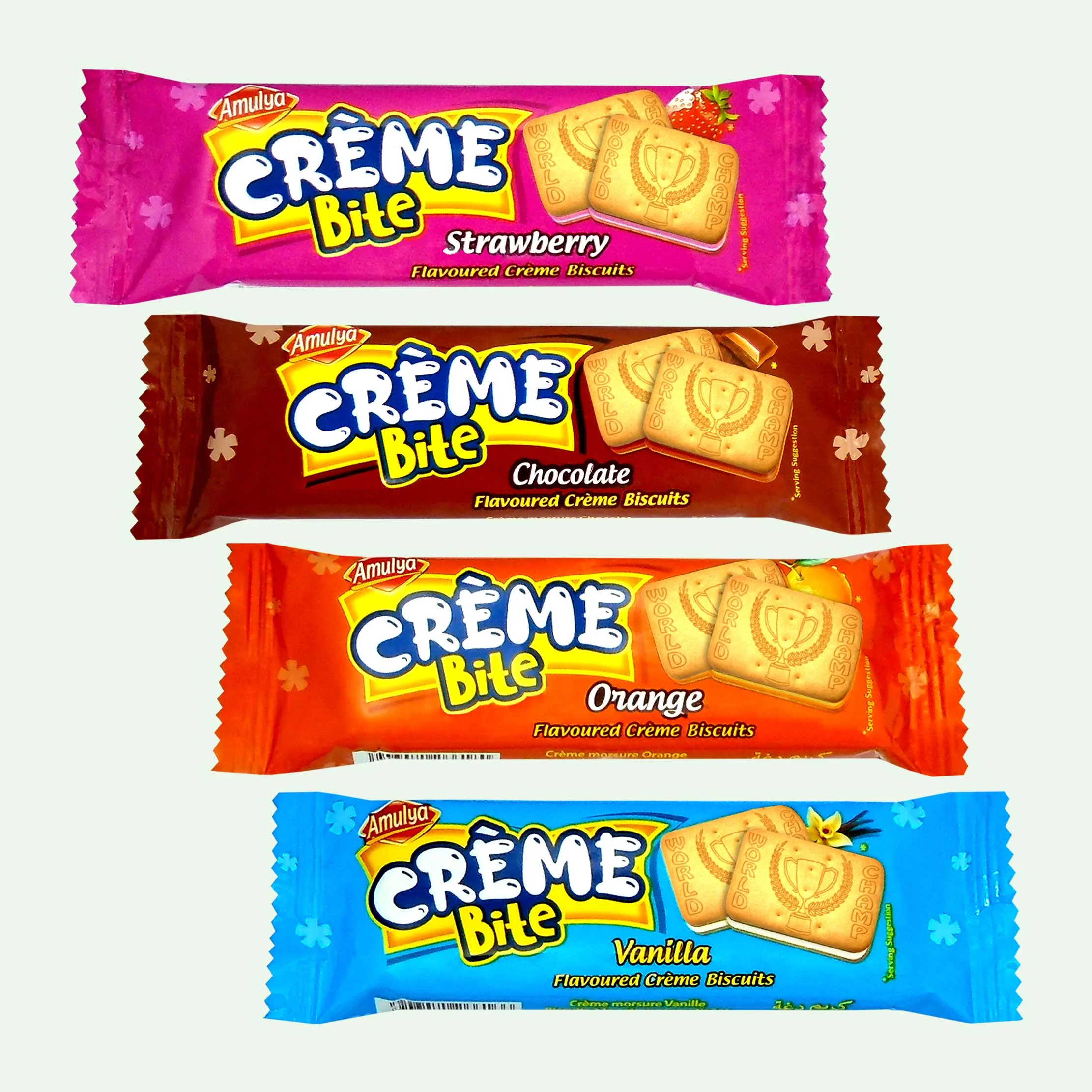 Kiddie pack Creme Sandwich Biscuits many taste economy long pack 1+1 * School Snack Cheap Price * Pineapple Strawberry Chocolate