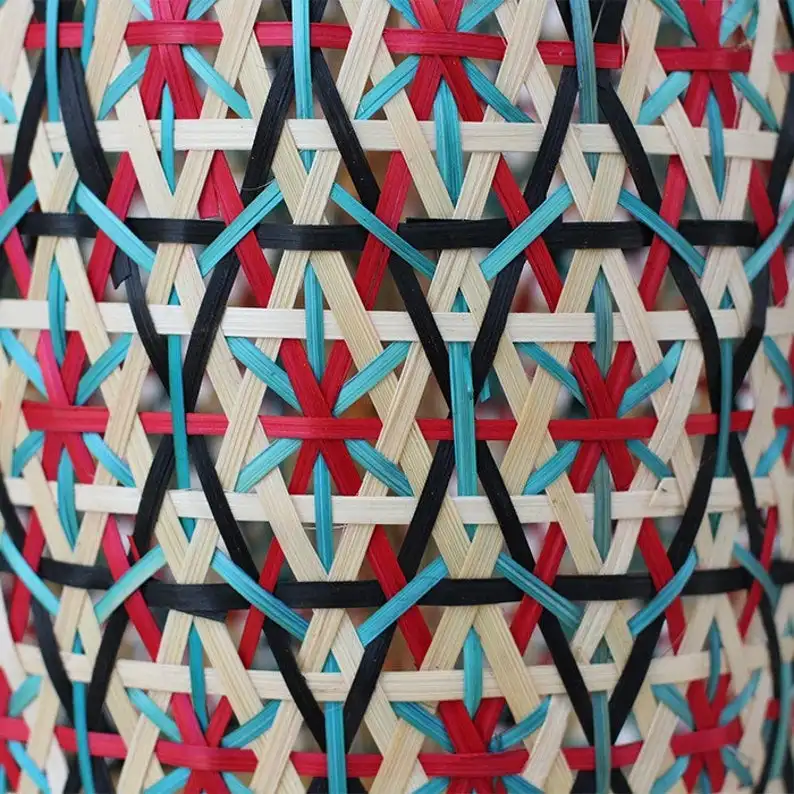 Floral Pattern Bamboo Lampshade Handmade Wooden Lampshade Pendant Ceiling Shade Hanging Light Table Shade Standing Light