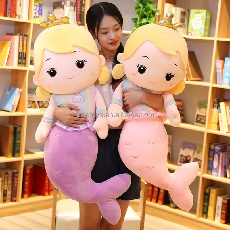 JM9145 30cm Soft Velboa Plush Mermaid Toy Rag Doll for girls