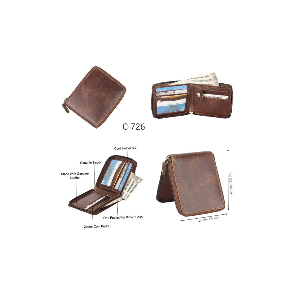 Top Quality Genuine Leather Men Wallets Card Holder Multi Functional Wallet for luxury business Gifts