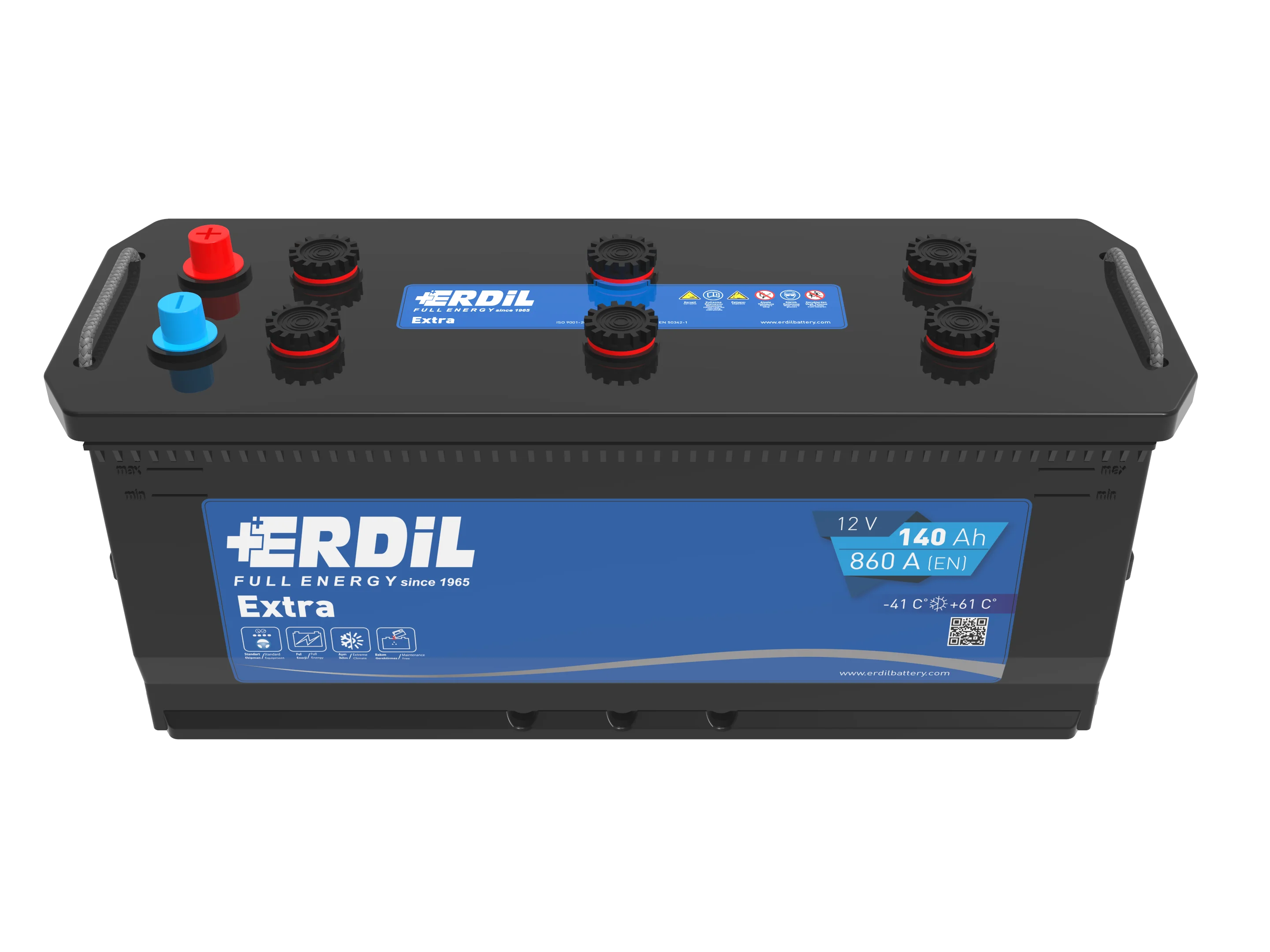 Плоская Высококачественная батарея D4a 12 в 140 Ач марки Erdil, сверхмощная батарея для грузовиков от производителя