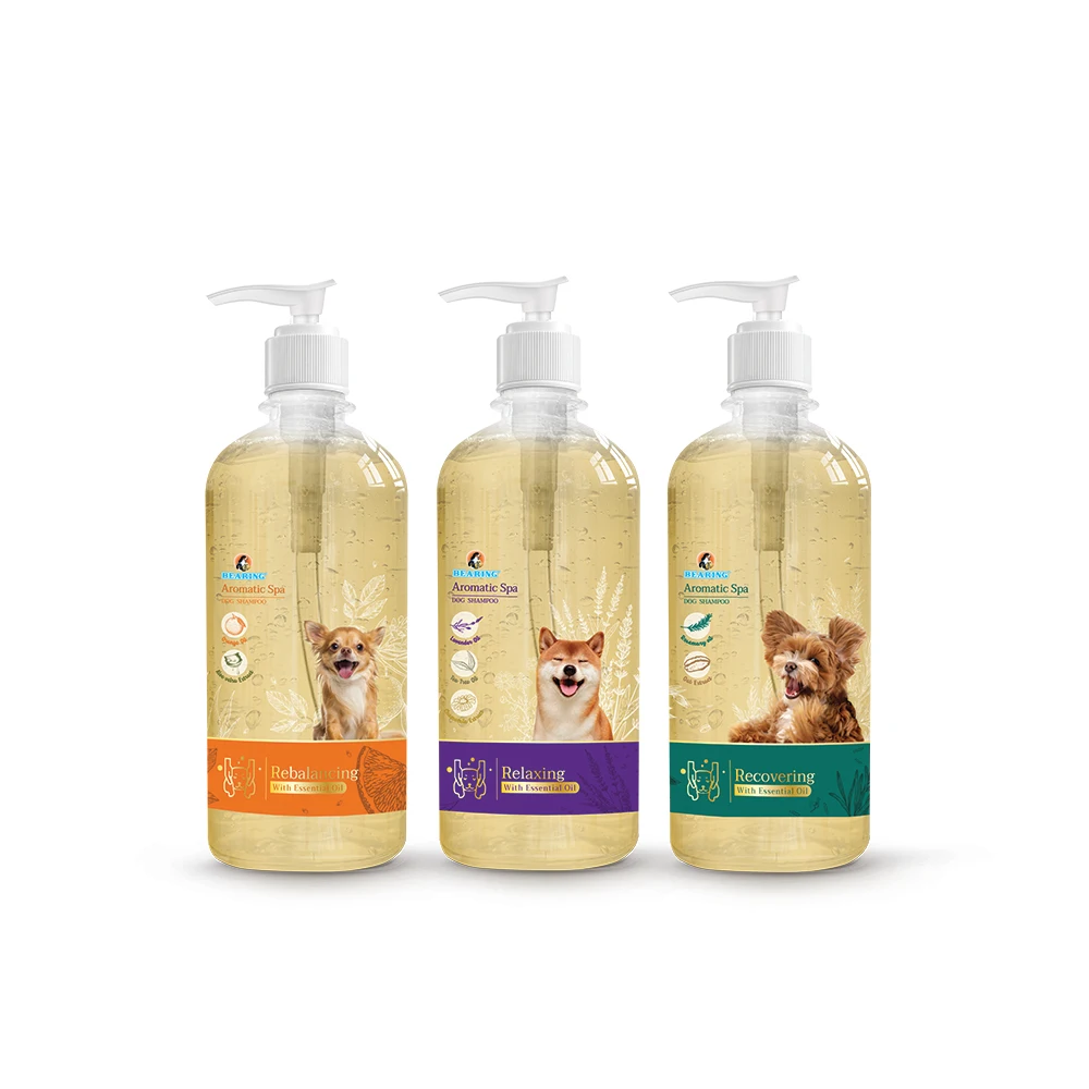 Top Selling Manufacturing Price of BEARING Aromatic Spa Dog Shampoo Relaxing with Essential Oil 450ml for your Happy Dogs