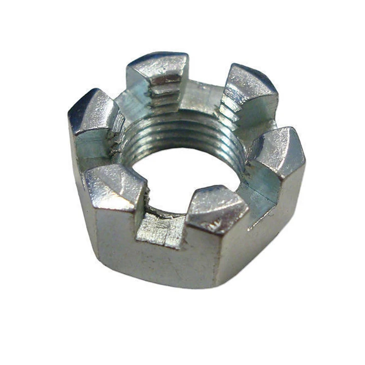 Customization Available for Mild Steel Stainless Steel Hot Dip Galvanized Slotted Nuts Fasteners at Best Market Price