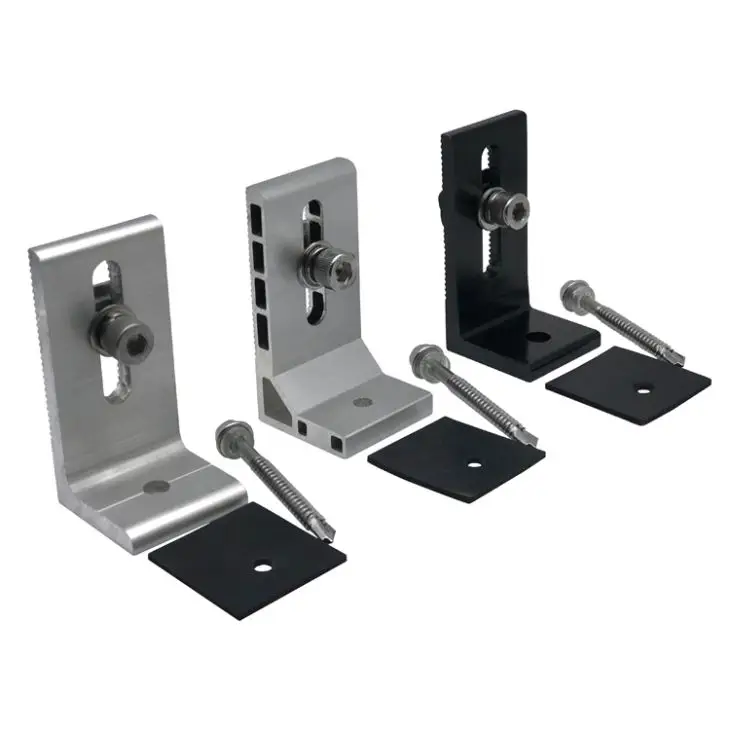 Customized L Feet Clamp Adjustable  for Solar Panel Roof Mount Solar Clamp Racking System Structure