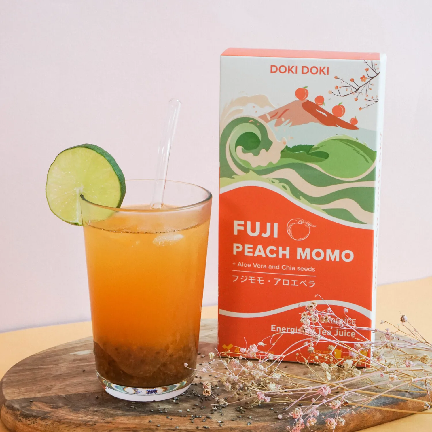 Fresh Peach with Aloe Vera  Chia seed Fruit Nectar Pulp Jam Concentrate No Additives Tea Juice