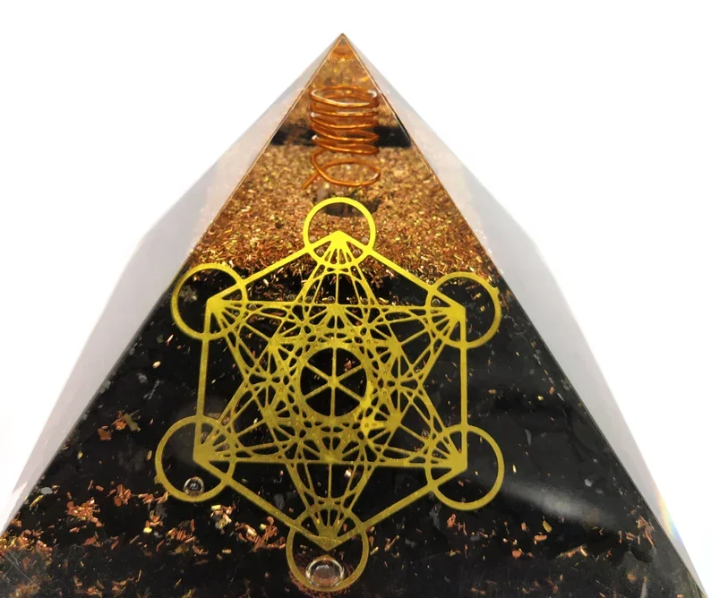 Shungite Crystal Orgonite Pyramid for emf protection orgone pure shungite emf protection kit hand