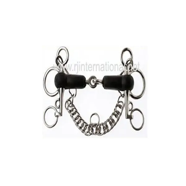 HORSE HARD RUBBER MOUTH PELHAM HORSE BIT STAINLESS STEEL HORSE bits bridle by Riaz Jamal Intel