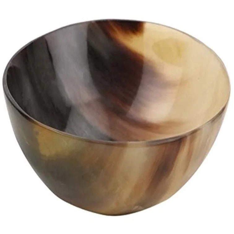 Buffalo Natural Horn Bowl Wholesale High Quality Horn Bowl with Brass Rim at Affordable Price by lametierartz