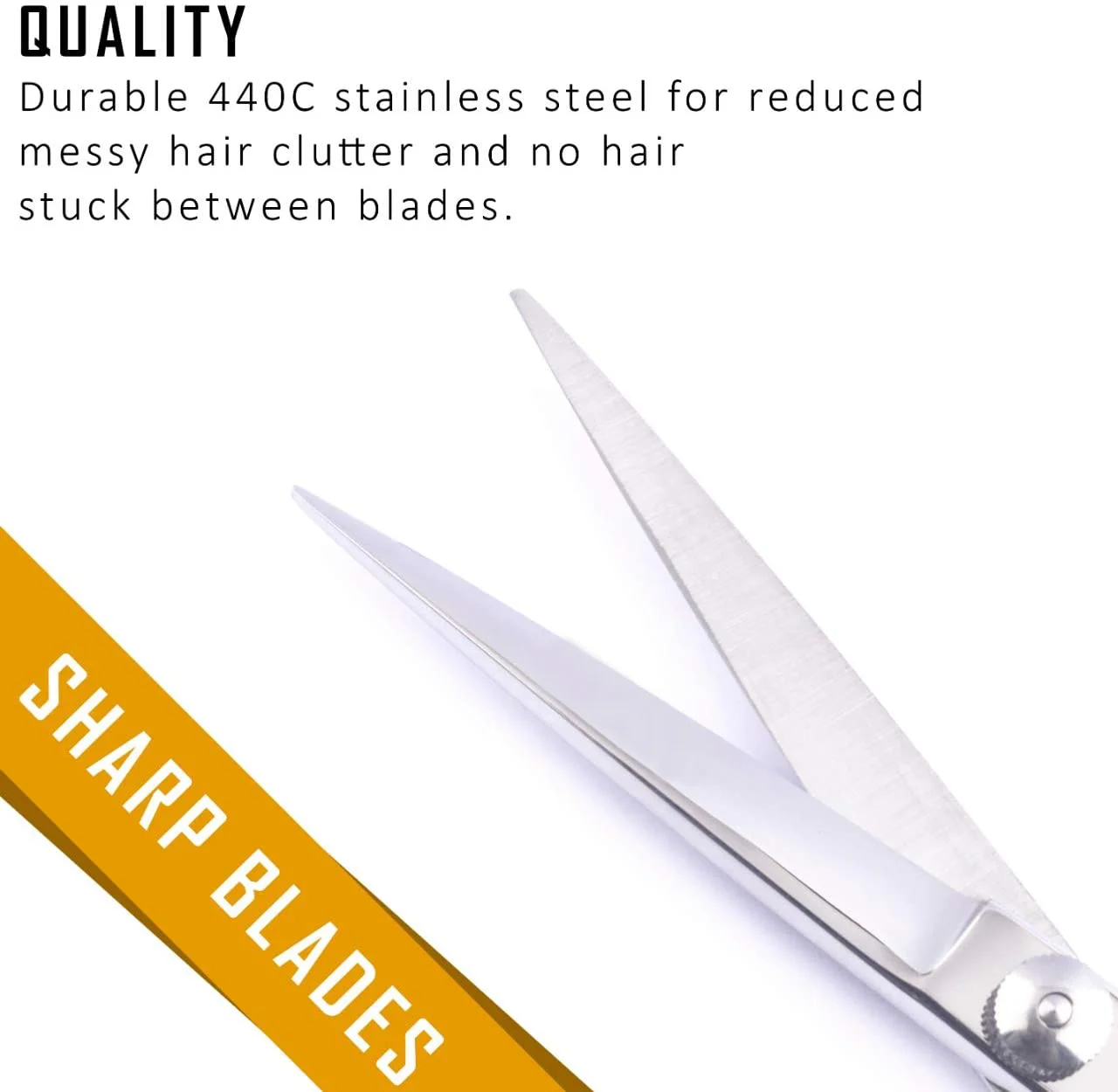 
Barber Scissors-Professional 440C Japanese Stainless Steel hair scissors With handy adjustment tension screw 