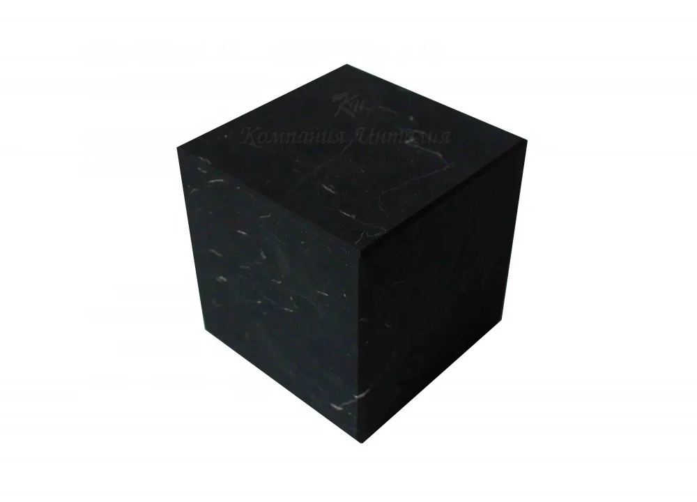 Shungite cube unpolished 10 cm for EMF Protection from Karelia Russia / Healing stones / Authentic shungite / SCN0010