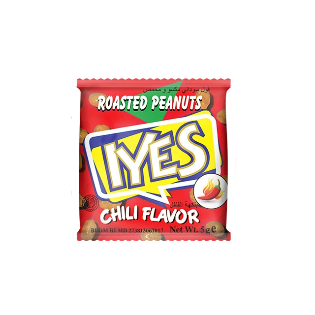 Hot Selling Peanut Roasted Coated Snack Iyes 5 gr Chili Flavor