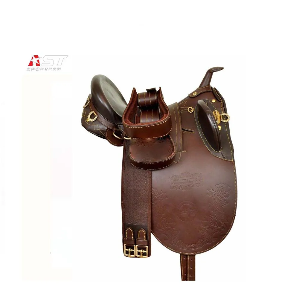 Новый дизайн седло для лошади Pommel кожаное армейских туристов первого слоя